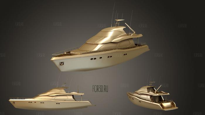 Yacht 6980 stl model for CNC
